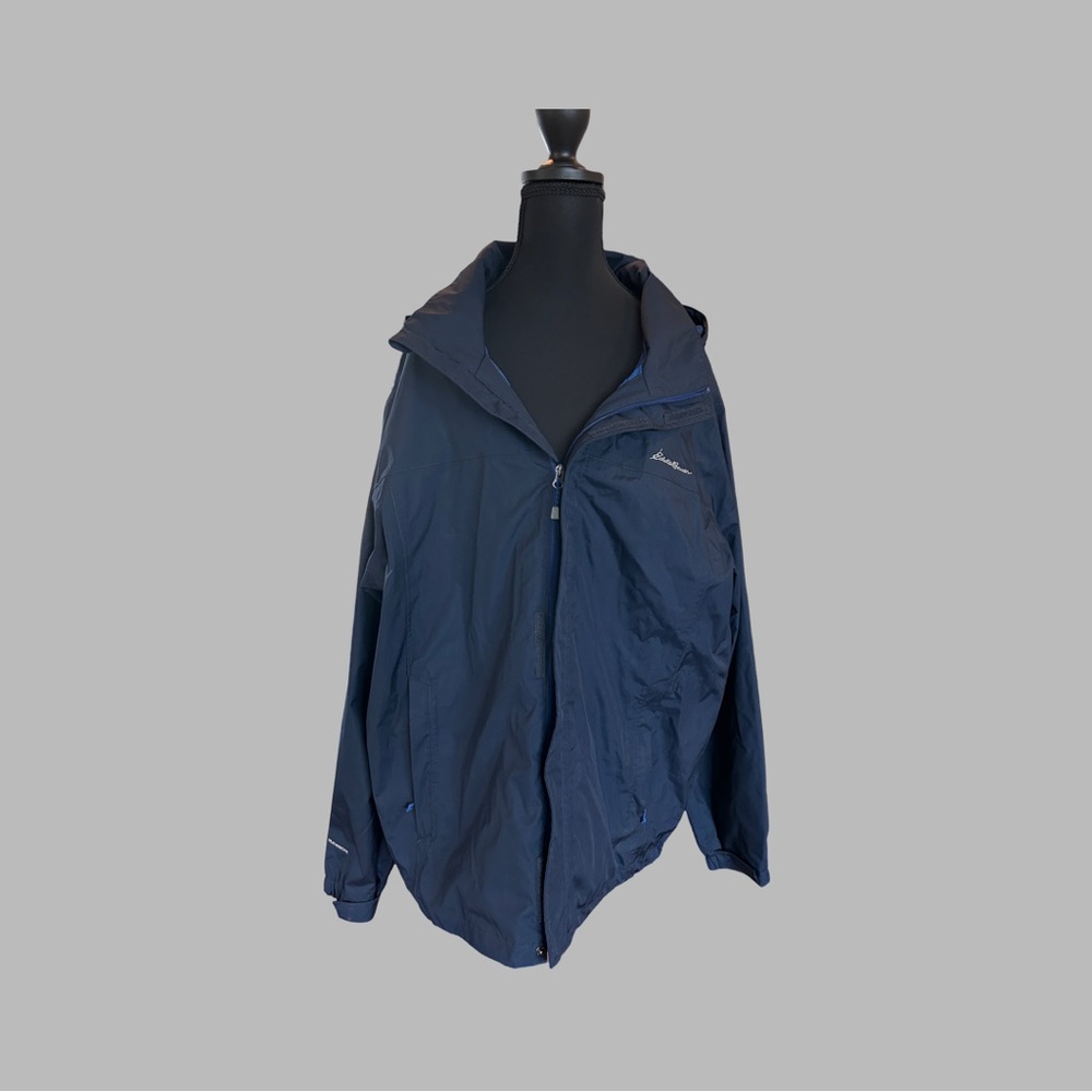 Eddie Bauer Men's Blue Lightweight Rain Jacket